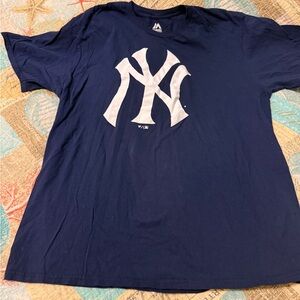 Majestic Dark Blue Tee with White Accents